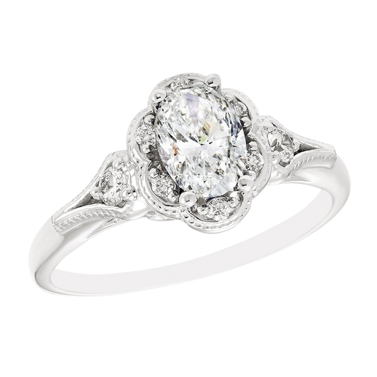 Diamond Halo Engagement Ring